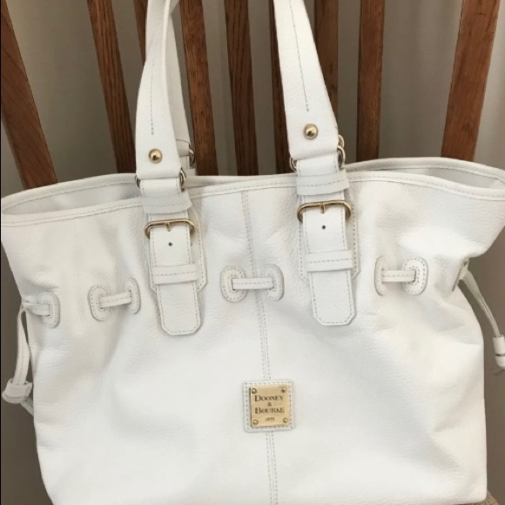 Brand New Dooney & Bourke White Bag Gold Hardware!